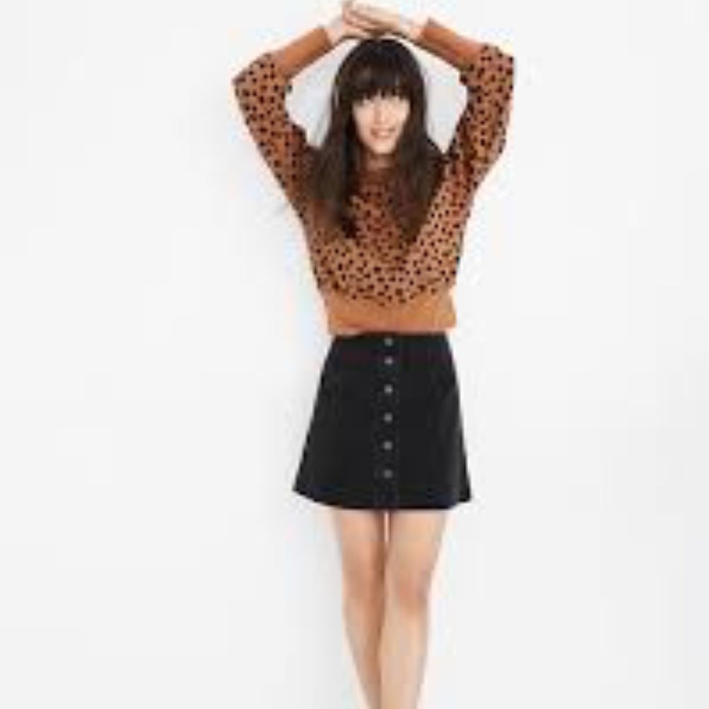 Madewell, denim mini skirt